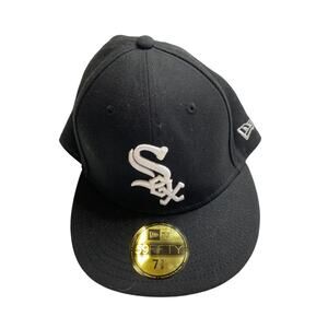 NWT 59Fifty On-Field Chicago White Sox, Black & White, 7 5/8"